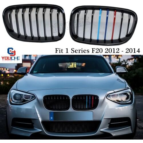 F20 M tri-colored Front Bumper Kidney Grille for BMW 1 Series 116i 118i 120i 125i 128i 2012 - 2014 F20 F21 Grille