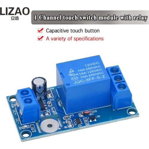 WAVGAT 12V 1-Channel Touch Relay Module Capacitive Touch Switch For Arduino TTP223