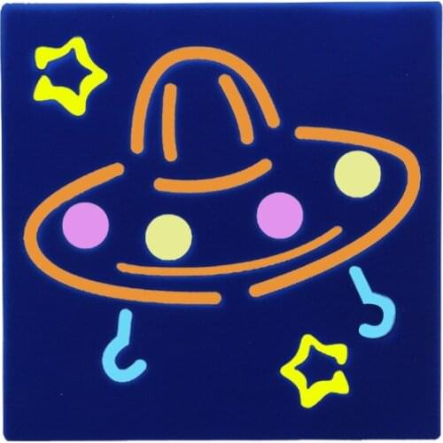 14*14 Flying saucer Layering Stencils for Diy scrapbook/photo album Decorative Embossing coloring,painting stencil,home decor