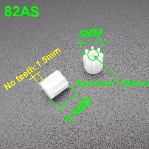 200Pcs 0.5M 0.5 Modulus Spur Gear Pinion Aperture 2mm 1.95mm 8 Teeth With 1.5MM No Teeth Shoulder 2A Tight Fit 8T 2A 5MM X 5.5MM