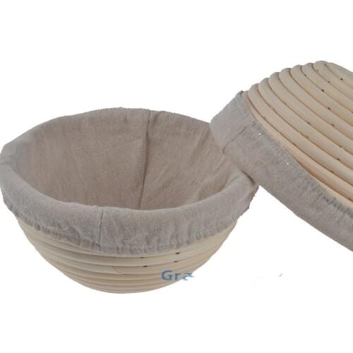 2x 18cm/7" Round Banneton Brotform Bread Proofing Proving Rattan Basket - F 500g