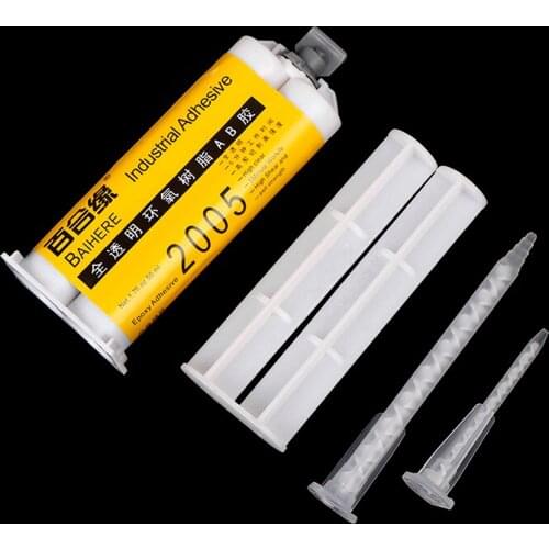 50ml Super AB Glue 5 Seconds Glass Fiber Ceramic Hard Plastic Epoxy Resin Adhesive