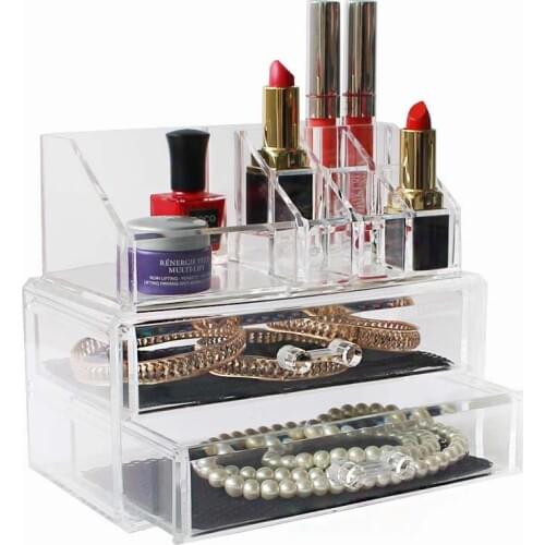 Acrylic transparent Makeup Organizer Storage Boxes Make Up Organizer For Cosmetics Brush Organizer home Storage Drawers type
