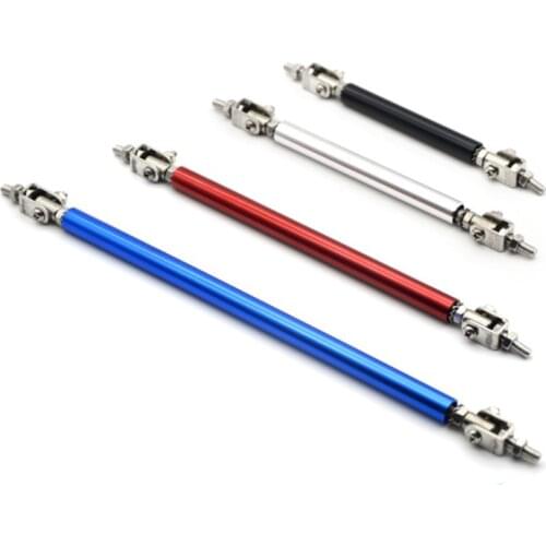 Car Universal Adjustable 75mm/100mm/150mm/200mm Racing Front Bumper Lip Splitter Rod Strut Tie Bar Support Kit