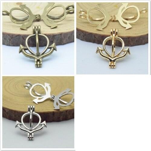 Free Shipping 3pcs silver,bronze and gold life article styles(anchor,pumpkin car,gun,angel,key) can open the wish box Jewelry