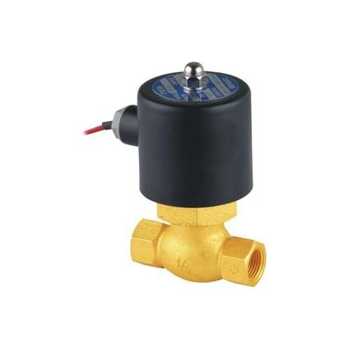 Free Shipping 5pcs G1/2'' 2/2 Way Normally Closed High Temperature Guide Pilot Steam Valve PTFE Brass US-15/2L170-15