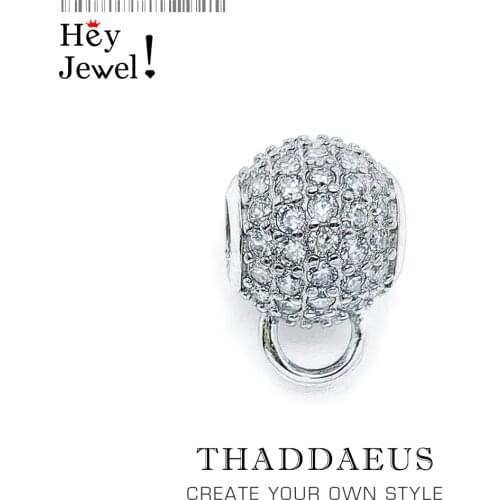 Beads Carrier White CZ Pave,2020 New 925 Sterling Silver Fits Bracelet Europe Necklace Karma Charms European Jewelry Accessories