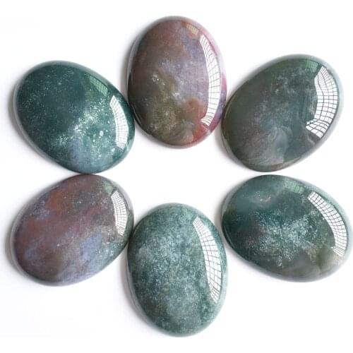 Wholesale 6pcs/lot high quality natural india onyx Oval CAB CABOCHON 30x40mm charms beads for Diy jewelry making free shippin