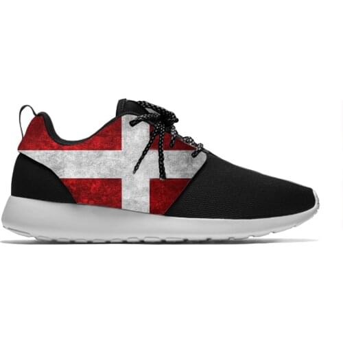 Denmark Danish Flag Kingdom Patriotic Cool Fashion Sport Running Shoes Casual Breathable Lightweight 3D Print Men Women Sneakers