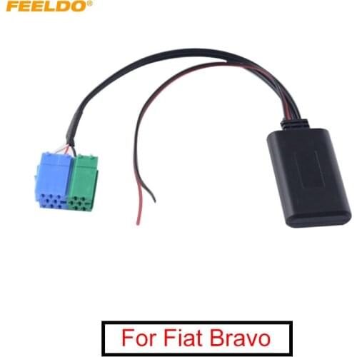 FEELDO 1PC Car 6+8Pin Radio CD Changer Aux-In Bluetooth Module Audio Adapter for Fiat Bravo UP 2007 Visteon Radio Aux Cable