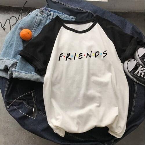 Friends Tv T-Shirt kawaii T Shirt female Tv Show friends Letter Print Women clothes Summer Fashion Cute Girl Top friends Tee