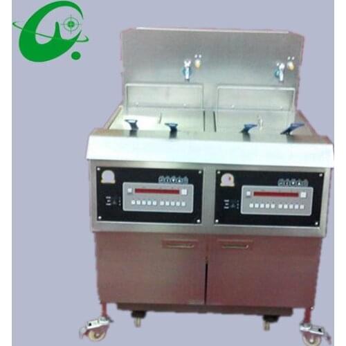 50L Gas open fryer(With oil pump) deep fried chicken machine air pressure fryer stainless steel
