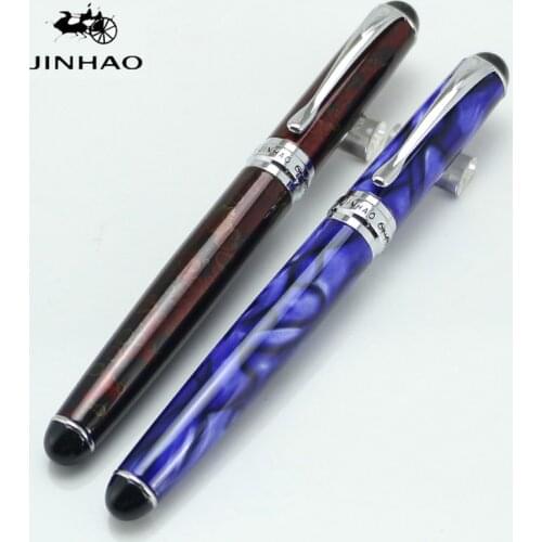 JINHAO X750 Cute Shimmering Black Roller Ball Pen School Office Stationery Brand Business Gift Writing Refill Pens