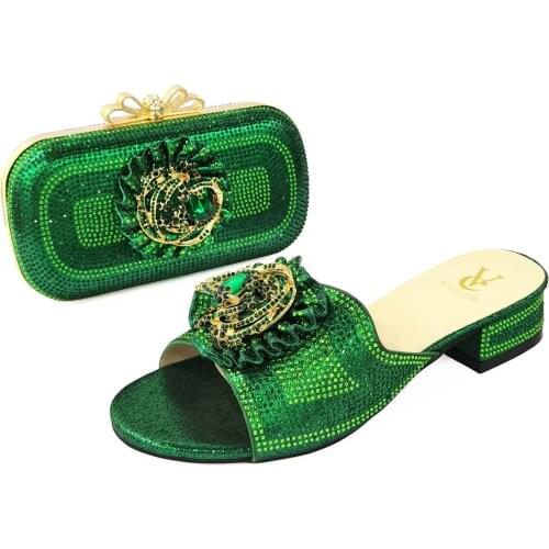 Pretty Women 2021 Speaicl Style Slingbacks Sandal in Green Color High Quality Concise Women Shoes for Wedding Party