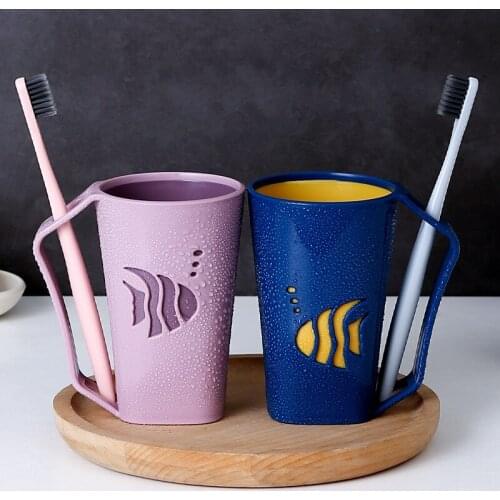 Creative 1Pc Nordic Travel Good Morning Cup Eco-friendly PP Material Water Cups Toothbrush Holder Washing Tooth Mug Bathroom