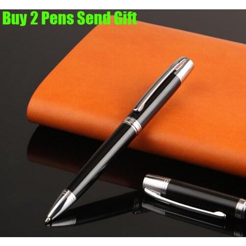 Hot selling Business Men Writing Ballpoint Pen Full Metal School Student Signature Pen Buy 2 Pens Send Gift