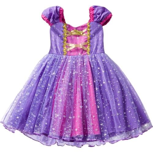 Cute Girl Baby Party Dress Birthday Girl Christening Gown Baby Purple Dresses