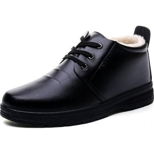 New Fashion Mens Snow Boots In 2021 Winter Comfortable Round Toe Slip-on Plush Thickening Concise Style Shoes Non-slip