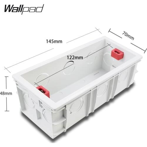 Wallpad 145*70mm IL AU US Wall Mounting Rectangle Junk Box for 153*75MM Wall Switch Socket Cassette Back Hidden Box box 9M