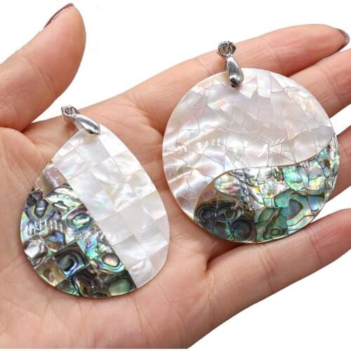 Natural Mother of Pearl Shell Fancy Creative Pendant Crafts DIY Necklace Sweater Chain Jewelry Pendants Accessory Making