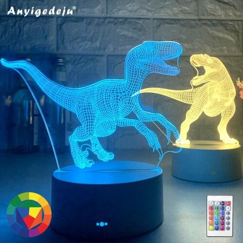 New 3D LED Night Light Lamps Fire Dragon 7 Color Remote /Touch Control Table Lamp For Children Birthday Xmas Gifts Bedroom Decor