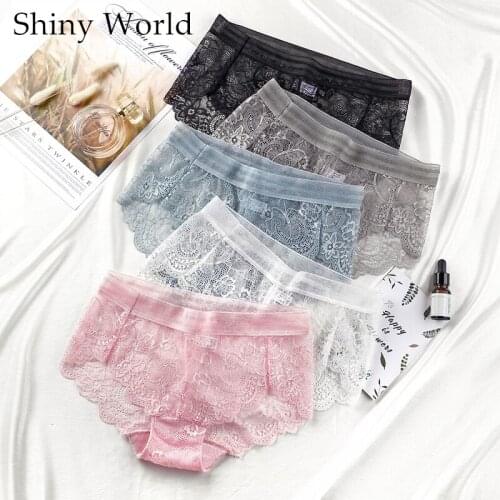 Sexy Womens Underwear Floral Lace Panties Women Cozy Breathable Briefs Seamless Comfort Lingerie Low-Rise Fashion Sweet Panties