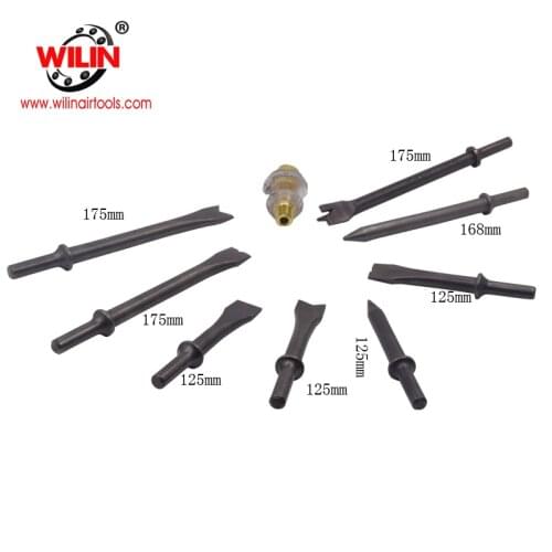 Wilin 168mm 175 mm and 125mm pneumatic air hammer chisels for chipping riveting cutting piercing rusting punching accessory