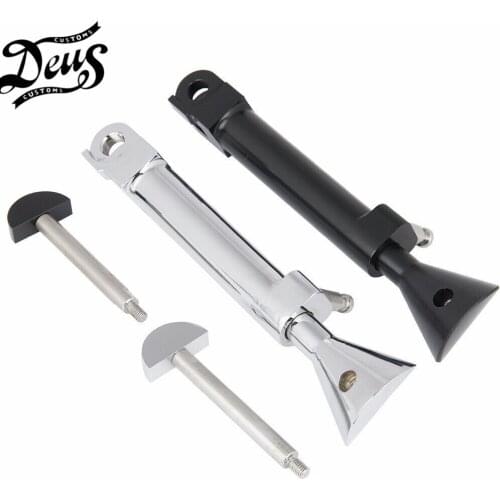 For YAMAHA Star Vmax 1200 VMX1200 1985-2008 2003 2004 2005 2006 2007 Black Motorcycle Adjustable Kickstand Side Stand Support