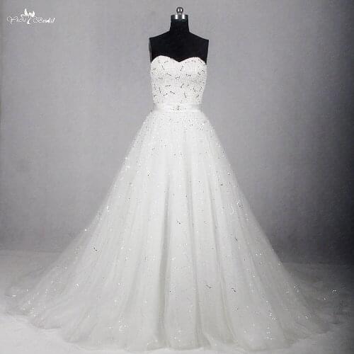 RSW1154 Sweetheart Neckline A Line Bling Ball Gown Wedding Dress Online Shop China