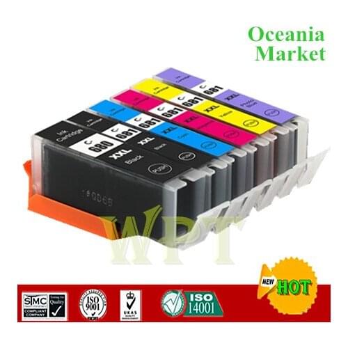 Compatible Ink cartridge for PGI-680 CLI-681 PGI680xl CLI681xl , For Canon PIXMA TR7560/TR8560/TS6160/TS8160/TS9160 [Oecania]