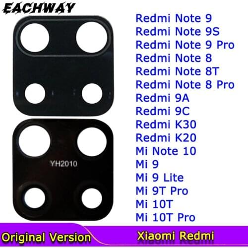 Note 9s Rear Back Camera Glass Lens For Xiaomi Redmi Note 8 Pro 7 9 9S Pro Max 8T 9A 9C / Mi Note 10 10T Pro Lite With Adhesive