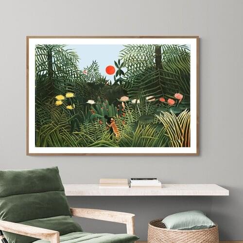 Jungle Forest Tropical Wall Art Canvas Posters And Prints Canvas Painting Decorative Pictures For Office Living Room Home Decor
