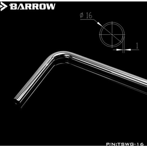 Barrow pc water cooling Metal pipe Tube,14mm/16mm 90 Degree bending Copper for water cooler TDWG-14 TSWG-14 TDWG-16 TSWG-16