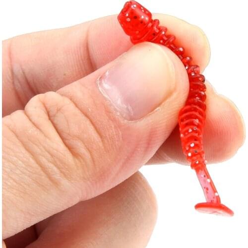 10Pcs 50mm 0.7g Soft Lures for Fishing Wobbler Jigging Easy Shiner Soft Fishing Lure Silicone Swim Bait T Tail