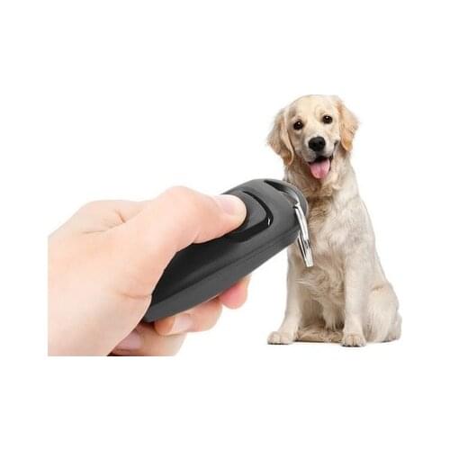 2 In 1 Pet Training Whistle Clicker With Key Ring Pet Supplies Trainings Clicker Guide Pet Equipment Dog Training Device