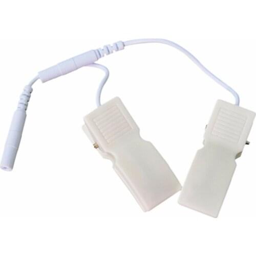 200Pcs/Lot 2.0mm Electric Pin Breast Nippple Ear Pain Relief Clip Tens Lead Wire Connecting Cable For Massager Machine