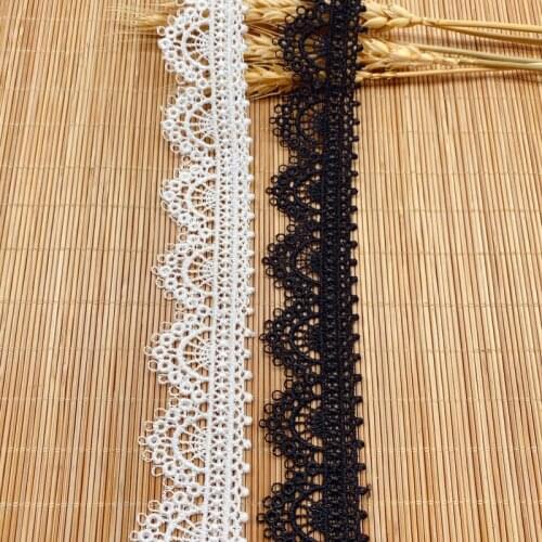 Free shipping 3.1cm white Water soluble embroidery polyester lace trims Trimmings DIY handmade household Sewing Accessories