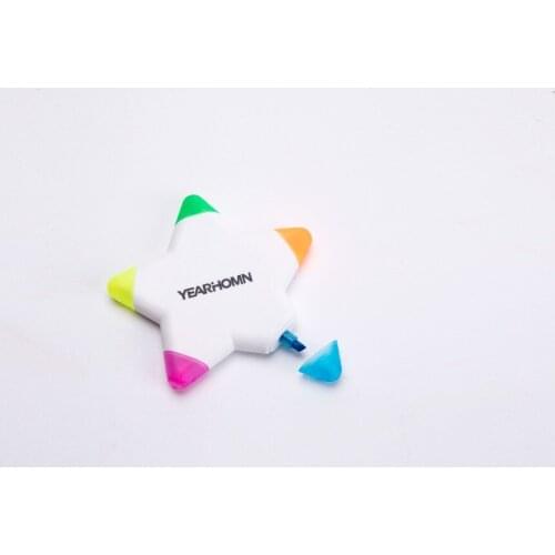 Free 1 color logo 5 end promotional highlighter gift /office/school supply/ business /ad pen/company logo