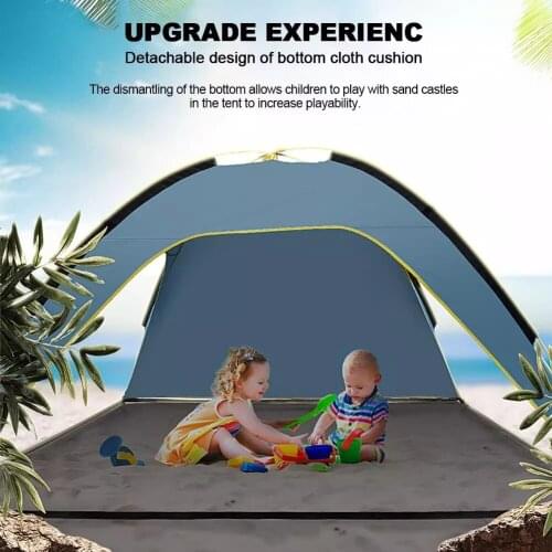 Beach Big Tent Camping Tent Silver-coated Rainproof Anti-UV Sunshade Sun Shelter Fishing Backyard Picnics Outdoor Trips Tent