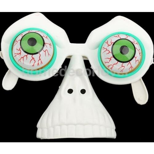 Halloween Joke Droopy Eyes on Springs Glasses Frame Fancy Dress Costume Parties Accessories