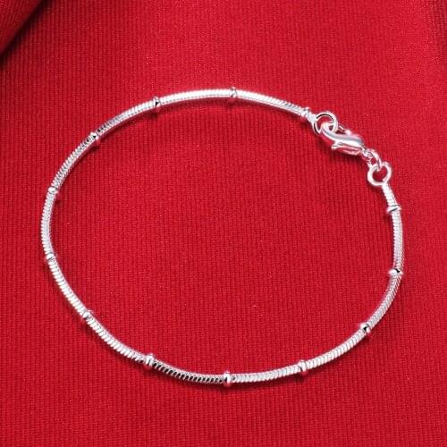 Exquisite 925 Sterling Silver Bracelet Ing Style Simple Fashion Female Bracelet High Jewelry Gift