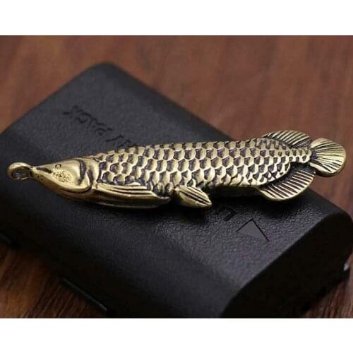 China Brass Fish Small Statue Pendants Key Ring Pendant