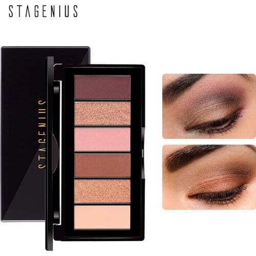 Cosmetics Six-color Eyeshadow Palette Smoked Foreign Trade Eyeshadow Palette Eearth Color Matte Pearlescent Eyeshadow Palette
