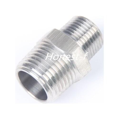 LTWFITTING Bar Production Stainless Steel 316 Pipe Hex Reducing Nipple Fitting 1/2" x 3/8" Male NPT Water Boat