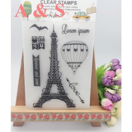Lover Bird Heart Iron Tower Transparent Clear Stamp DIY Silicone Seals Scrapbooking/Card Making/Photo Album Decoration