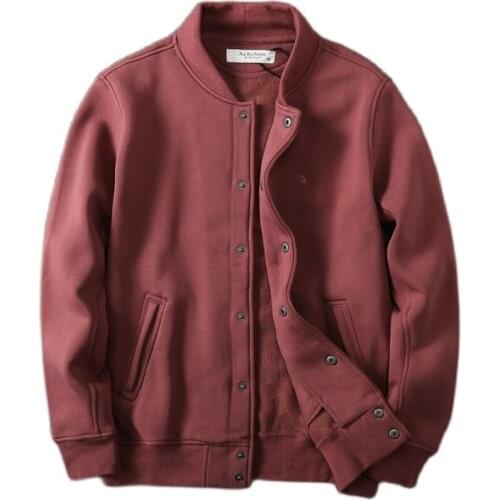 Japanese Fashion Slim Fit Mens Jackets Single Breasted Winter Autumn Casual Warm Mens Coats Stand Collar Cardigan Bomber Jacket