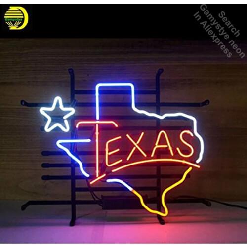 Neon Signs for Texas Neon Light Sign Handcrafted Neon Bulbs sign Glass Tube Decorate Restaurant Store Wall Signs dropshipping