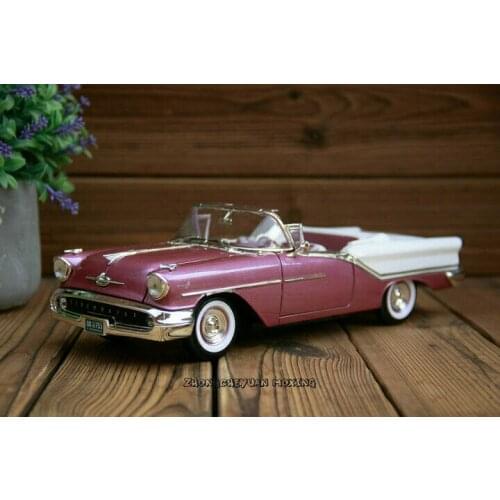 New 1/18 For 1957 OLDS MOBILE Super 88 Road Signature Metal Diecast Model Car Toys Purple Gifts Collection Ornaments Display