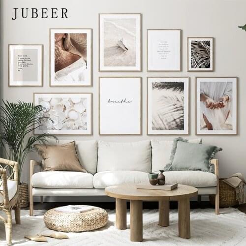 Scandinavian Style Poster Beach Shells Picture for Bed Room Leaf Decorative Paintings on The Wall Ptints for Living Room Decor
