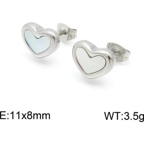 Fashion Heart Stainless Steel Jewelry Stud Earrings For Woman & Girl Party Gift Free Shipping Joyas Store EBJZBIAJ